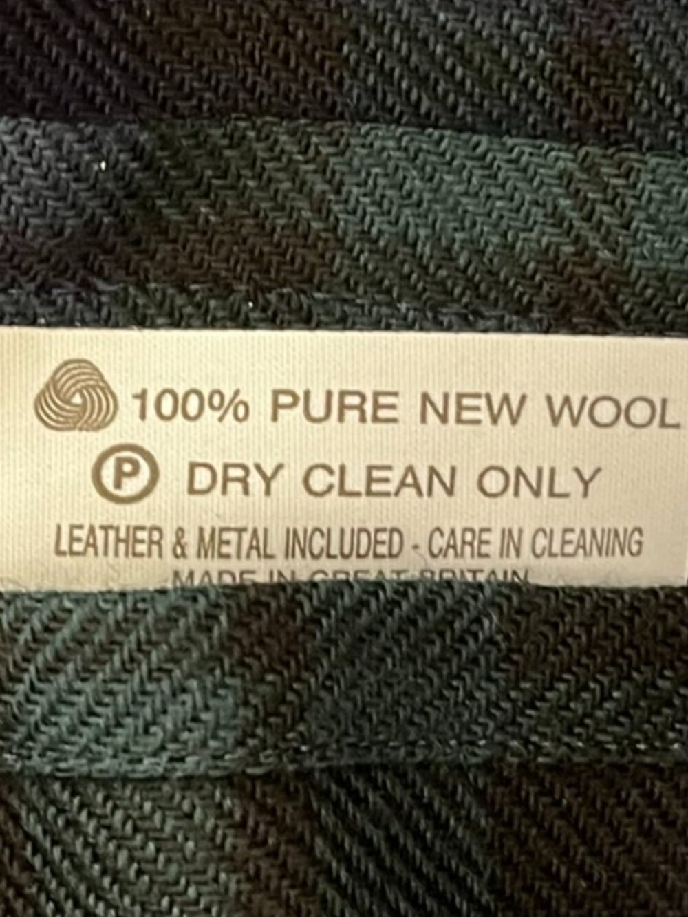 Highland Home Industries Blue/Green Plaid 100% Pure New Wool Classic Skirt Sz 12 - Picture 8 of 8